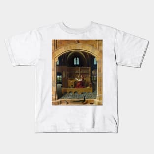 St Jerome in His Study by Antonello da Messina Kids T-Shirt